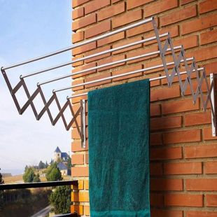 علاقة ملابس جدارية قابلة للسحب - 90 سم