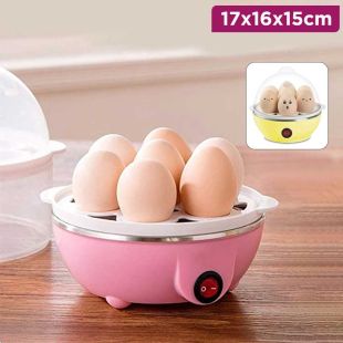 Electric Egg Steamer & Boiler with 7 Slot Capacity- Assorted Colors