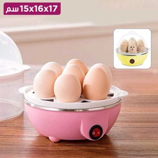 جهاز طهي البيض بالبخار والغلي الكهربائي بسعة 7 فتحات - ألوان متنوعة