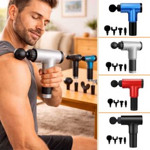 Muscle Massage Gun 6 Speeds 4 Heads Assorted Colors