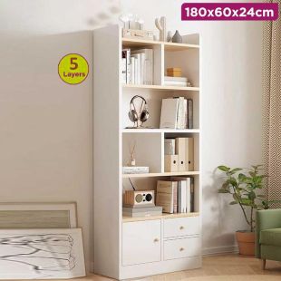 5 Layers Wooden Organizer with Drawers