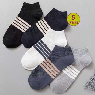 5 Sets Women's Low-Cut Sports Breathable Ankle Socks