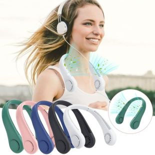 Portable Rechargeable USB Neck Fan 3 Speed