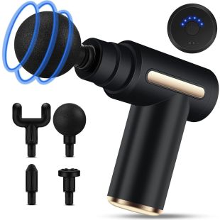 Professional Mini Massage Gun with 6 Speeds and 4 Heads