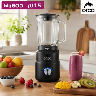 خلاط كهربائي 1.5 لتر 600 واط بوعاء زجاجي من ORCA