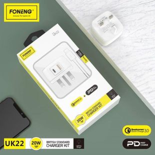 شاحن سريع 20 واط (QC + PD) مع كيبل Type-Cمن Foneng