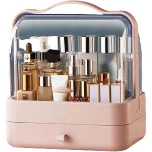 Dustproof and Waterproof Portable Makeup Organizer with Lid