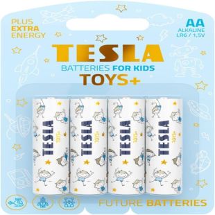 بطاريات Toys+Boy قياس AA قلوية 1.5 فولت 4 قطع من Tesla