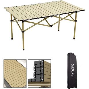 طاولة ألومنيوم قابلة للطي للمخيم 95 × 57 × 50 سم