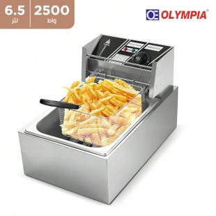 مقلاة كهربائية عميقة من الستانلس ستيل بقوة 2500 واط وسعة 6.5 لتر من Olympia