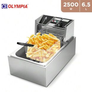 6.5L Electric Stainless Steel 2500W Deep Fryer by Olympia