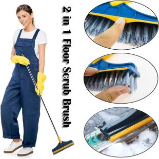 2 in 1 Adjustable V-Shaped Floor Mop and Brush