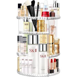 Rotating Acrylic Makeup and Skincare Organizer