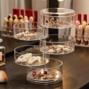 صندوق تخزين مجوهرات دوار 5 طبقات