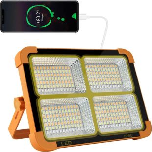 100W Portable LED Solar Flood Light and 16500mAh Power Bank