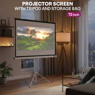 72 Inch Projector Screen with Tripod and Storage Bag by SMQ