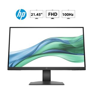شاشة 21.45 بوصة دقة FHD تقنية IPS تردد 100 هرتز وزمن استجابة 5 مللي ثانية منفذ HDMI 1.4 وVGA من HP