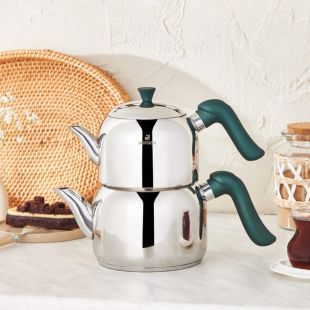 طقم إبريق شاي أخضر من Karaca