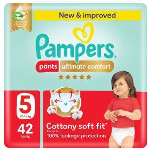 Pampers Baby Ultimate Comfort Pants Diapers Size 5 (12-18 Kg) Super Saving Pack 84 Pcs