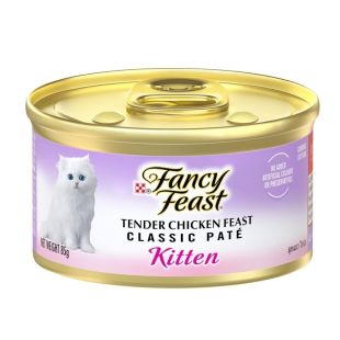 Purina Fancy Feast Classic Pate Kitten Tender Chicken Feast Gourmet Cat Food 85 g x 4