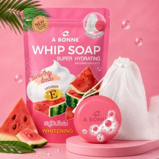 A Bonne Watermelon Whip Soap with Vitamin E for soft, clean & hydrated skin 100 G
