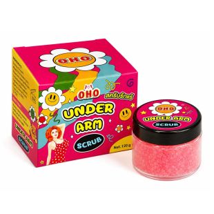 OHO Under Arm Scrub gently exfoliates for smooth, soft & fresh-looking underarms 120 G