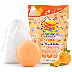 Chupa Chups Orange Vitamin Soap with Vitamins C & E for bright, smooth & refreshed skin 80 ML