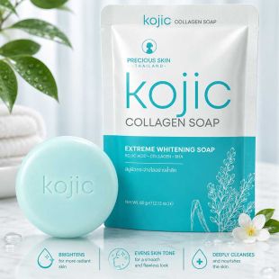 Kojic Collagen Soap gently cleanses for brighter, smooth & refreshed skin 60 G