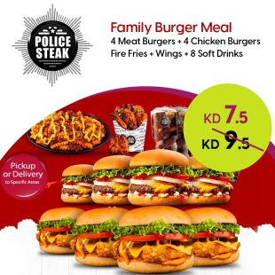 Family Sandwiches Meal at Police Steak