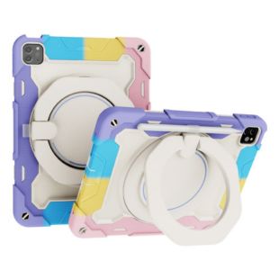 Rotating Silicone Protective Case with Ring Stand for iPad