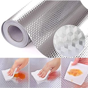 Kitchen Waterproof Oil Proof Aluminum Foil Stickers - 1Pcs