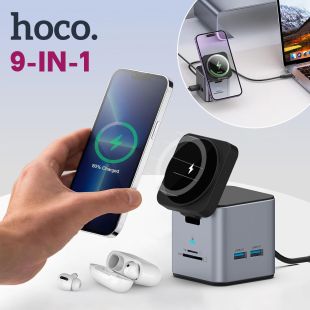 9 In 1 Docking Station With Wirless Fast Charging