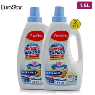 Euro Star Laundry Detergent Color and White 1.5 Liter x 2