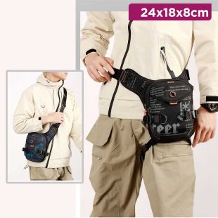 Waterproof Oxford Crossbody Bag for Men - 24 × 18 × 8 cm