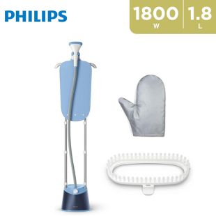 Philips 1000 Series Upright Garment Steamer 1800W 1.8L – Blue & Grey