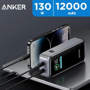 بطارية إحتياطية 723 باور كور سعة 12000 مللي أمبير قوة 130 واط - أسود من Anker