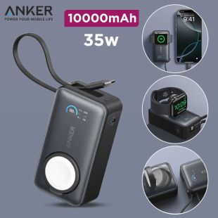 10000mAh MagGo Power Bank For Apple Watch Built-In USB-C 35W by Anker