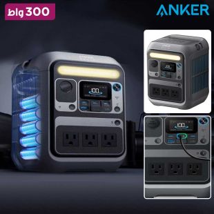 محطة طاقة محمولة SOLIX C300  قوة 300 واط من Anker