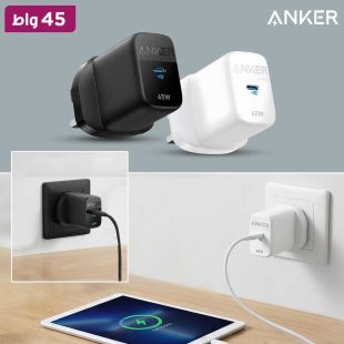 شاحن حائط منفذ Type-c سريع قوة 45 واط من Anker