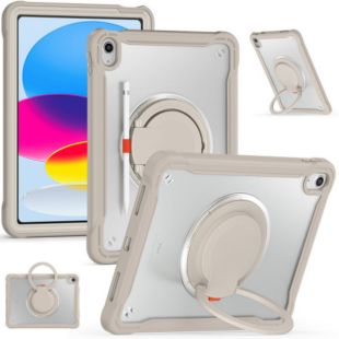 Rotating Protective Case with Ring and Strap for iPad