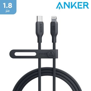 كابل يو اس بي سي إلى لايتنينج بطول 1.8 متر - أسود من Anker 