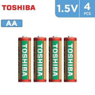 AA Carbon Zinc Batteries 4 Pcs 1.5V by Toshiba