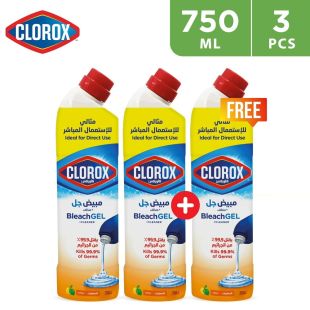 Clorox Gel Thick Bleach + Cleaner with Citrus Purity 750 ml 2+1