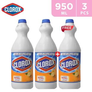 كلوركس - مبيّض سائل برائحة البرتقال 950 مل (2 + 1 مجانا)