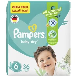 Pampers Jumbo Pack Size 6 - 13+Kg - 36 Diapers
