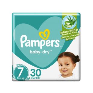 بامبرز جامبو باك حفاضات أطفال ماكسي مقاس 7 ( 15+ كجم) 30 حفاضة