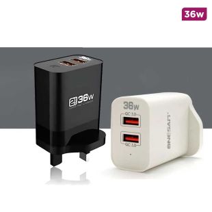 Onesam 36W Dual USB-A Wall Charger