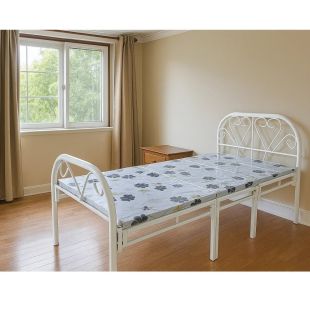 سرير معدني فردي قابل للطي 90 × 190 سم