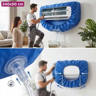 Waterproof Air Conditioner Cleaning Cover with Leak-Proof Design