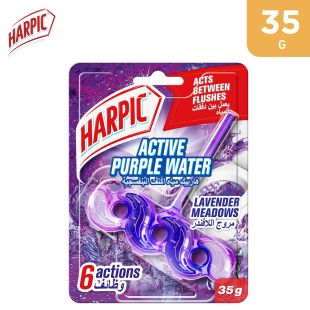 Active Purple Water Lavender Meadows Toilet Blocks 35g by Harpic